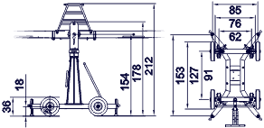 technical specs GF-8 camera crane base dolly