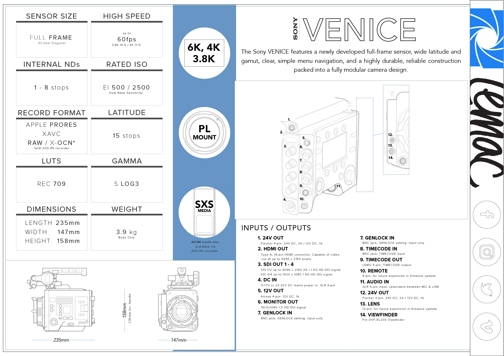 sony venice audio input Teradek sdi transceiver abelcine